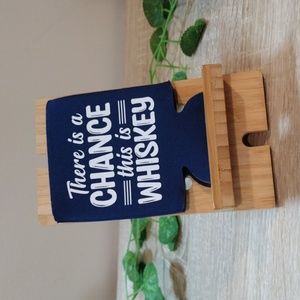 Handmade Navy Blue Humorous Koozie